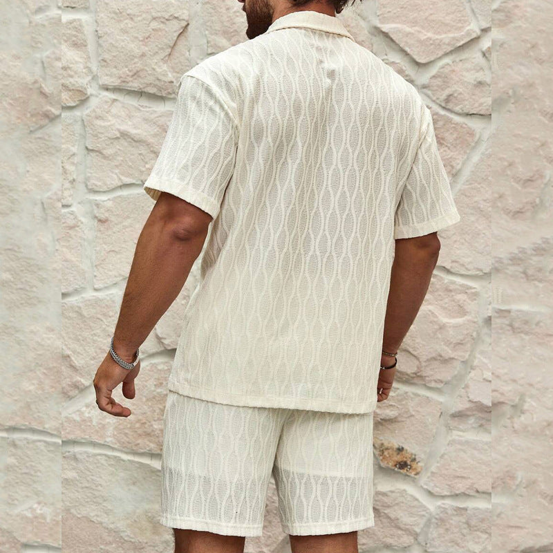 An amazing looking male heat-free buttoned shorts sleeves
