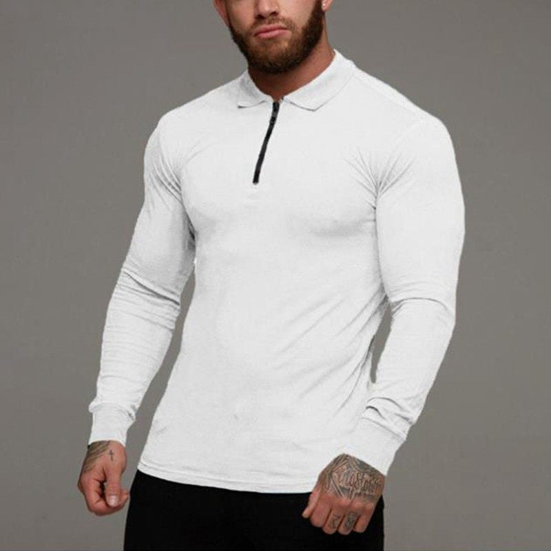 Fitting T Shirt Men Longsleeve Polo Shirt for Men