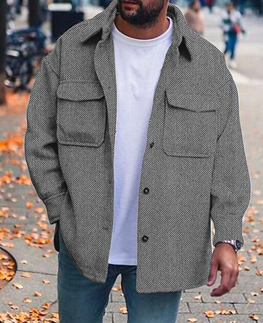 Premium Men's Cozy Button-Up Jacket