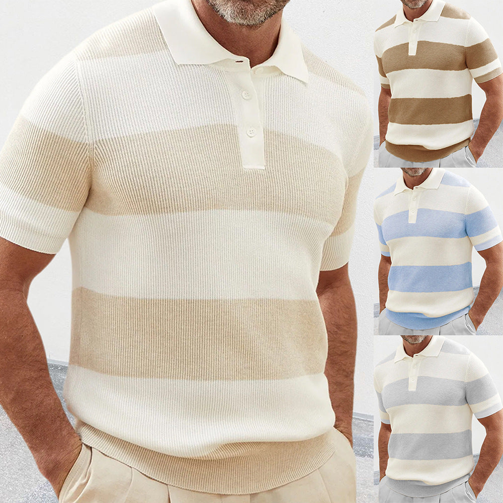Fantastic ShortWeave Polo for Men - Ultra Comfort Stripped Edition