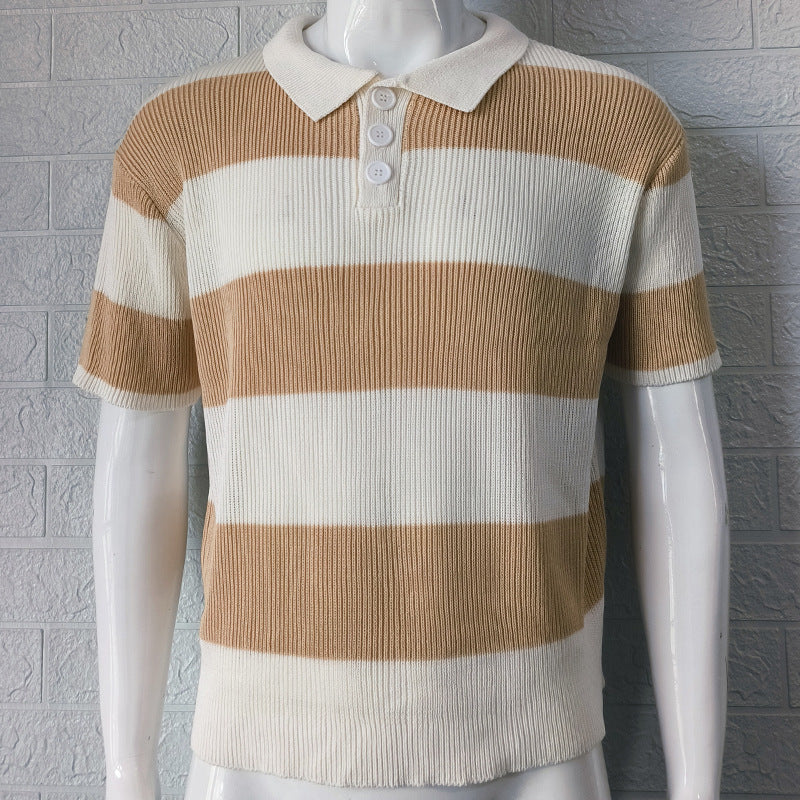 Fantastic ShortWeave Polo for Men - Ultra Comfort Stripped Edition