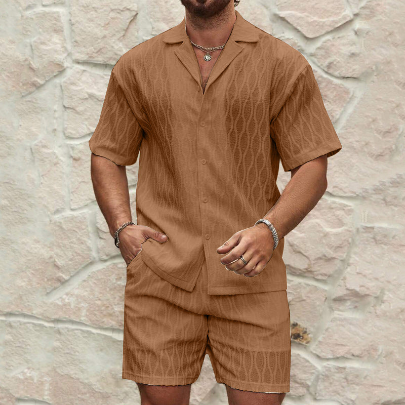 An amazing looking male heat-free buttoned shorts sleeves